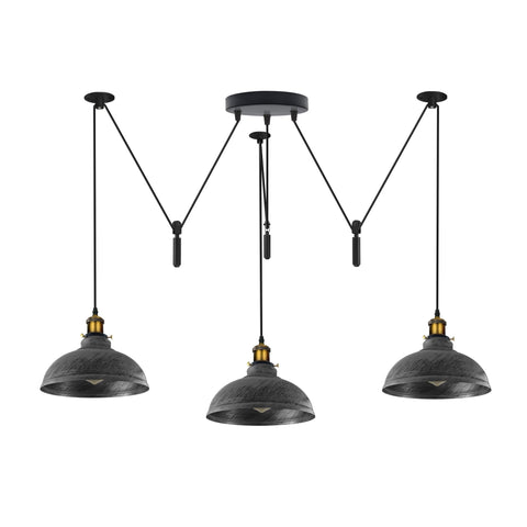 Industrial Pendant Light with Adjustable Heads ~6400