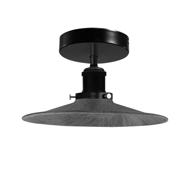 Modern Semi-Flush Mount Industrial Ceiling Light - 6267 – Brushed Silver Without Bulb