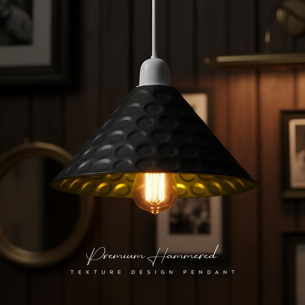 Grey Metal Ceiling Light Pendant Shade Retro Lampshade