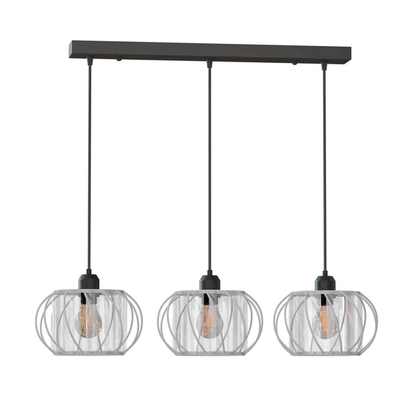 3 Light Crystal Glass Pendant Lamp ~6537 – white / Yes