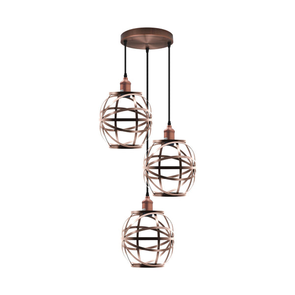 Industrial Metal Cage Pendant Light Fitting ~6353 – Without Bulb
