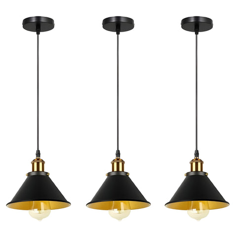 3 PCs Single Pendant Light E27 Metal ~6150