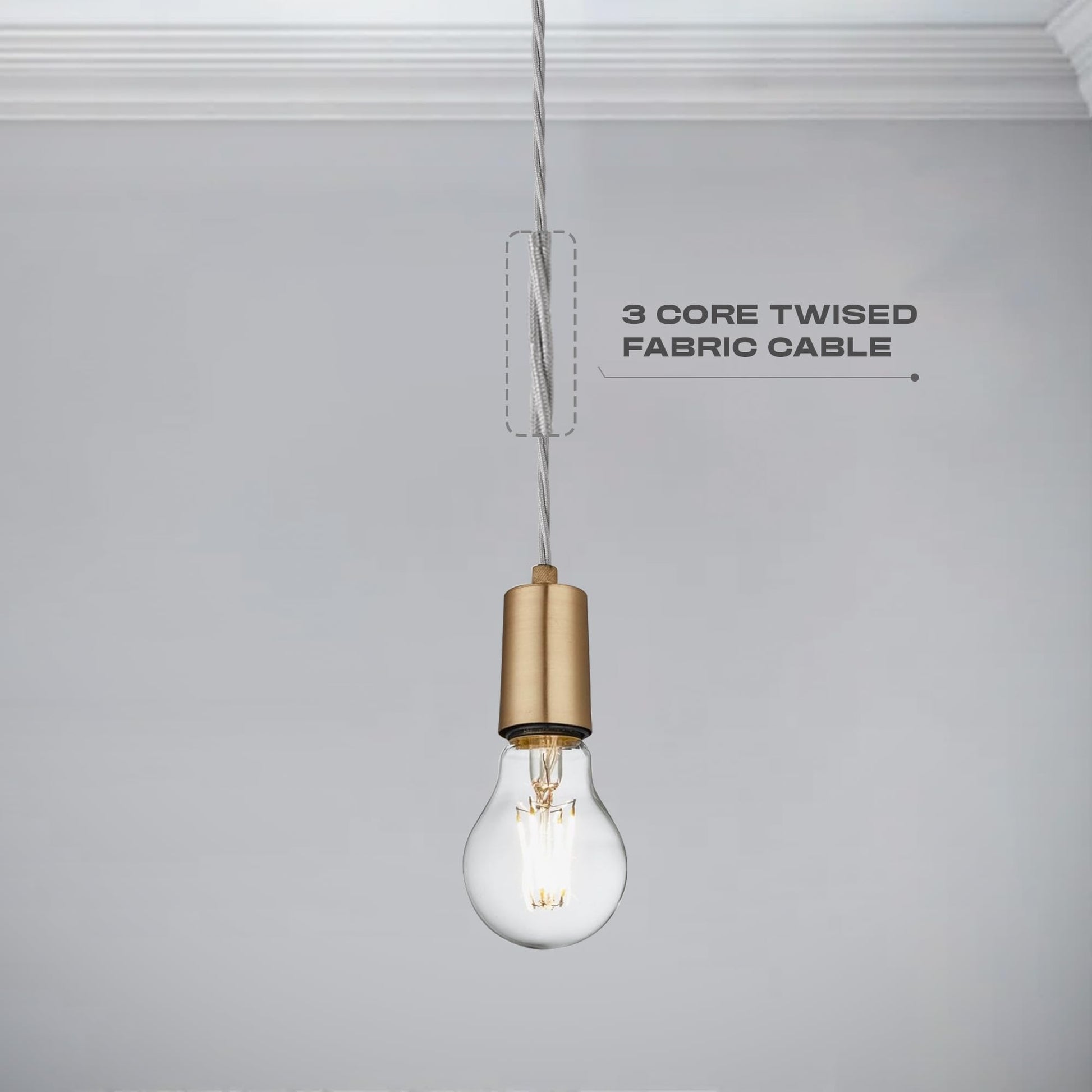 dark twisted round cable gold