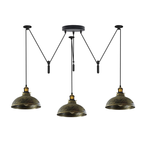 Industrial Pendant Light with Adjustable Heads ~6400