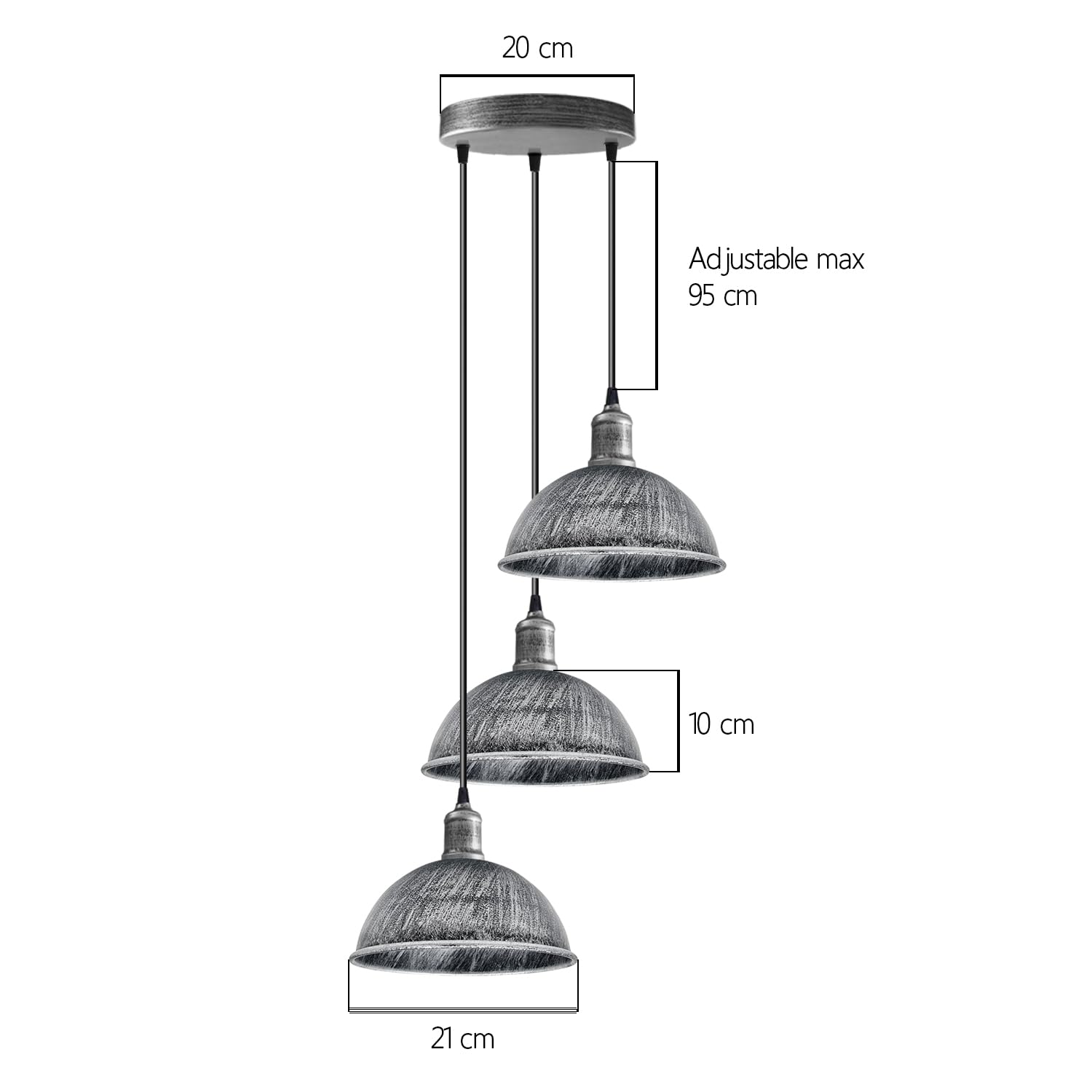 3way lampshade hanging lamp