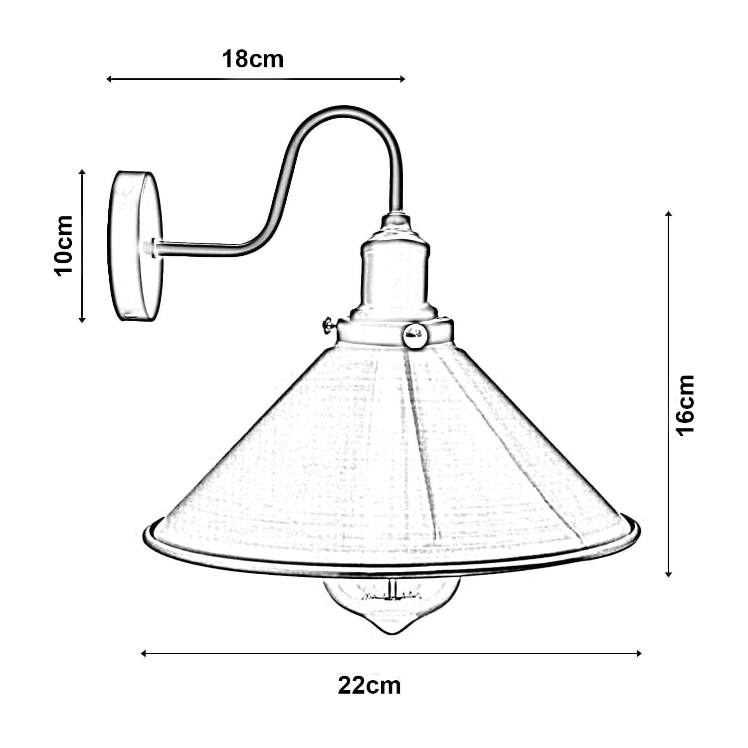 light wall fitting neck uk