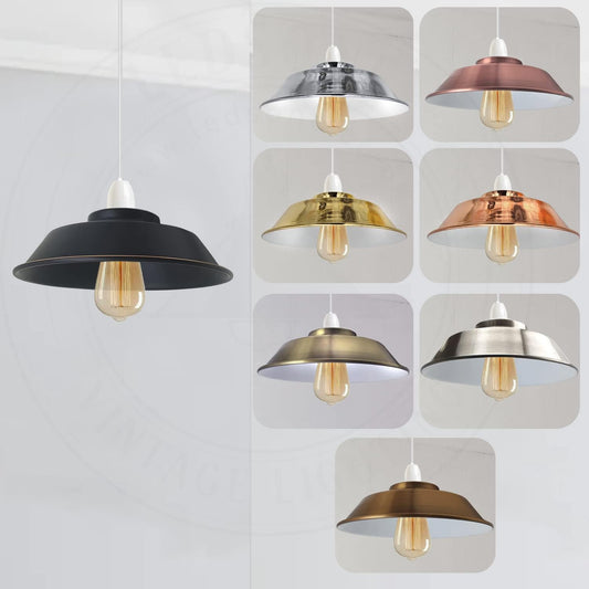 Vintage Retro Pendant Shade Metal Lampshade Kitchen Modern Ceiling Light Shades~1390