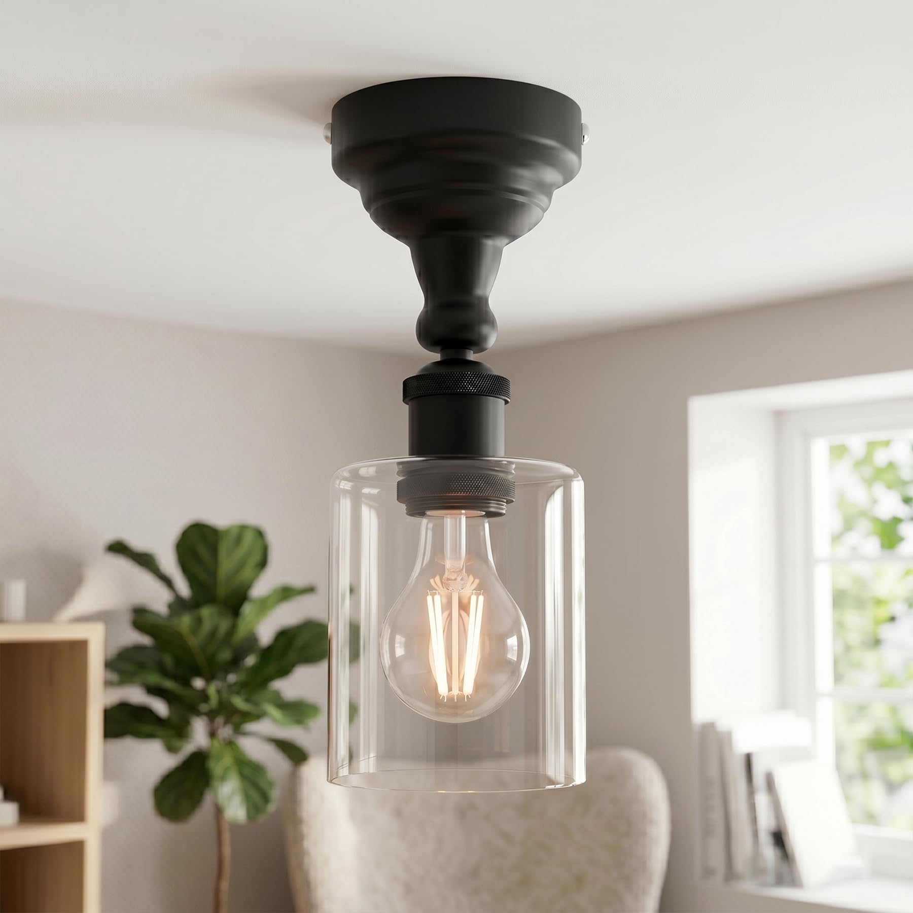 light ceiling to flush close