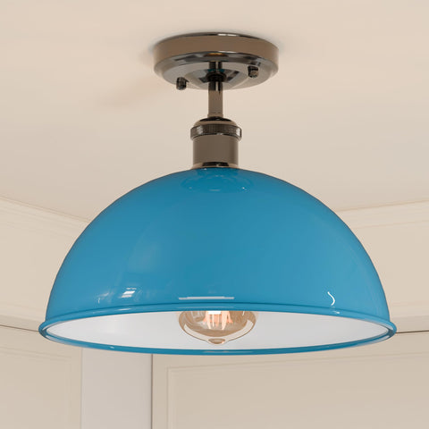 Metal Dome Low Semi Flush Ceiling Light ~6480