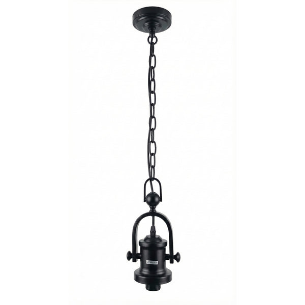 1M Pendant Light Cord Set With Chain ~6523 – Black / No