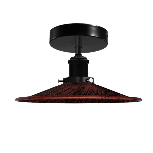 Modern Semi-Flush Mount Industrial Ceiling Light - 6267 – Rustic Red Without Bulb