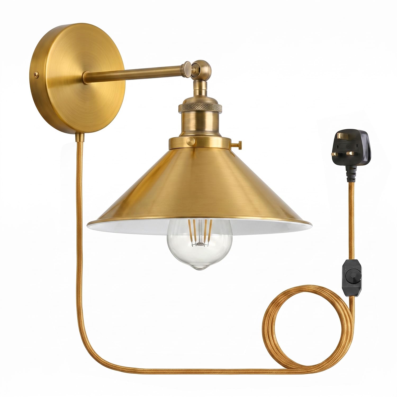 in wall industrial lamp bedroo