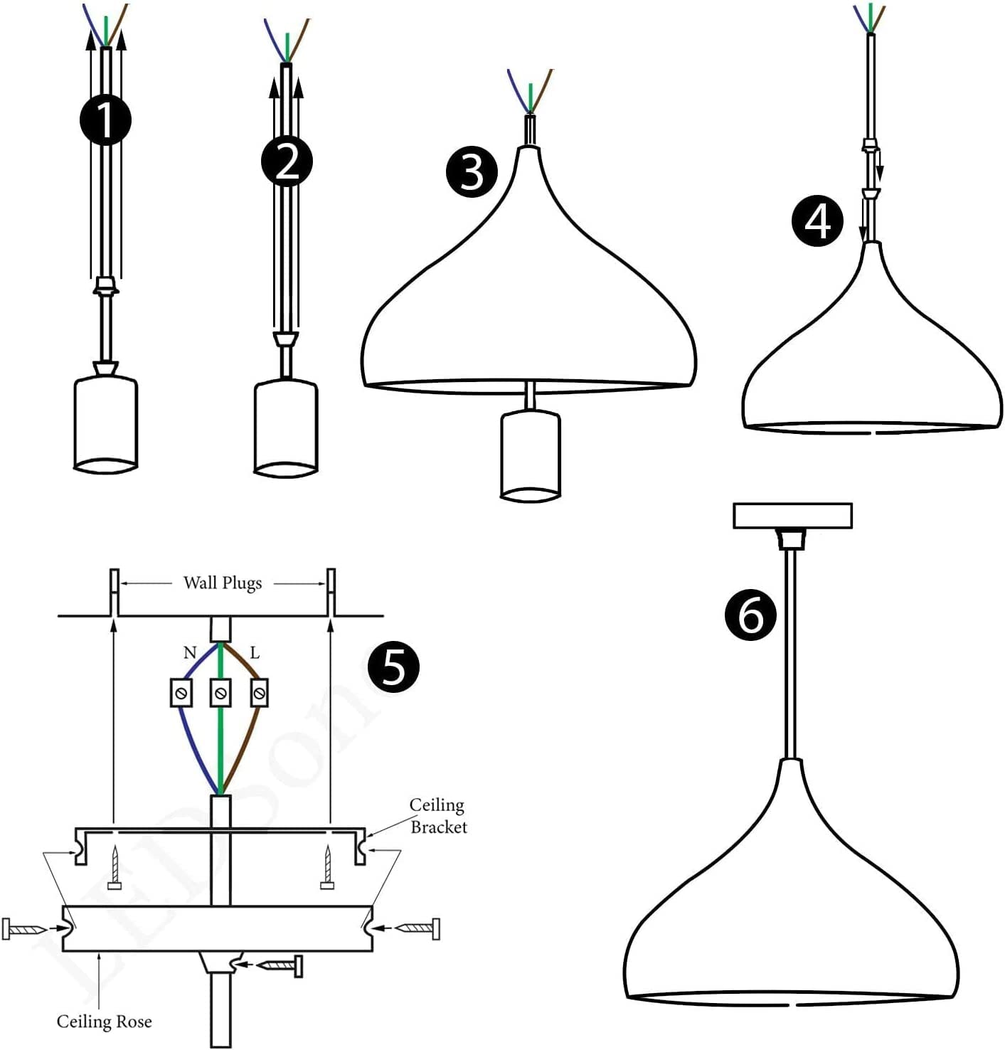 bedroom industrial pendant