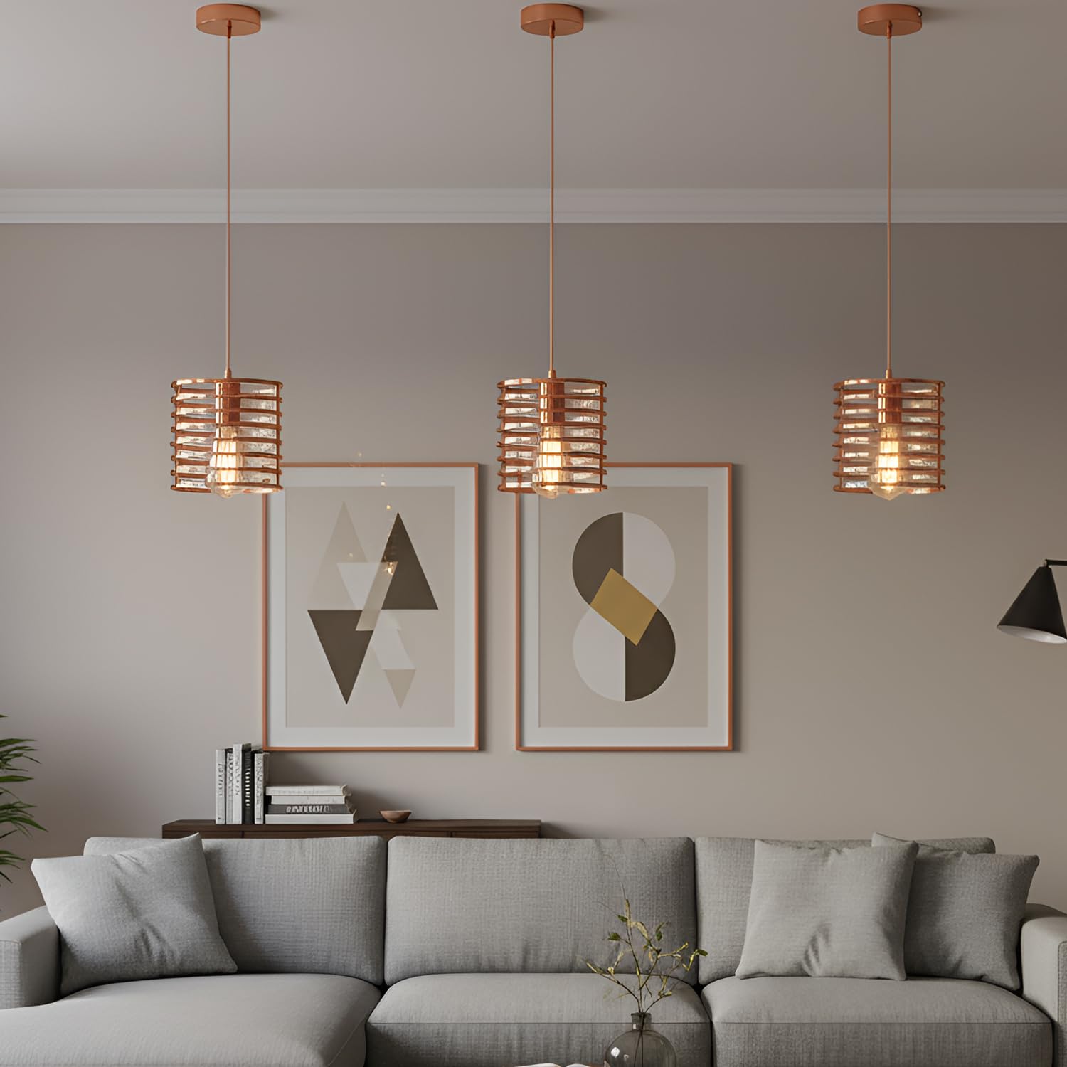 wire ceiling lamp light rose