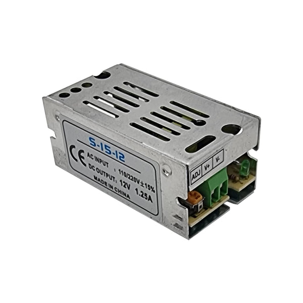 LED Transformer DC 12V Switching Power Supply Enclosed Metal Case ~1406 – 15W