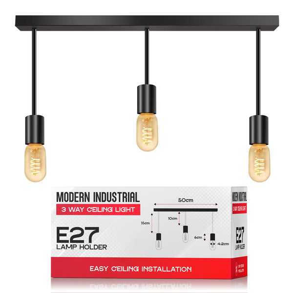 Short ceiling pendant 3 light E27 ~6550 – Yes