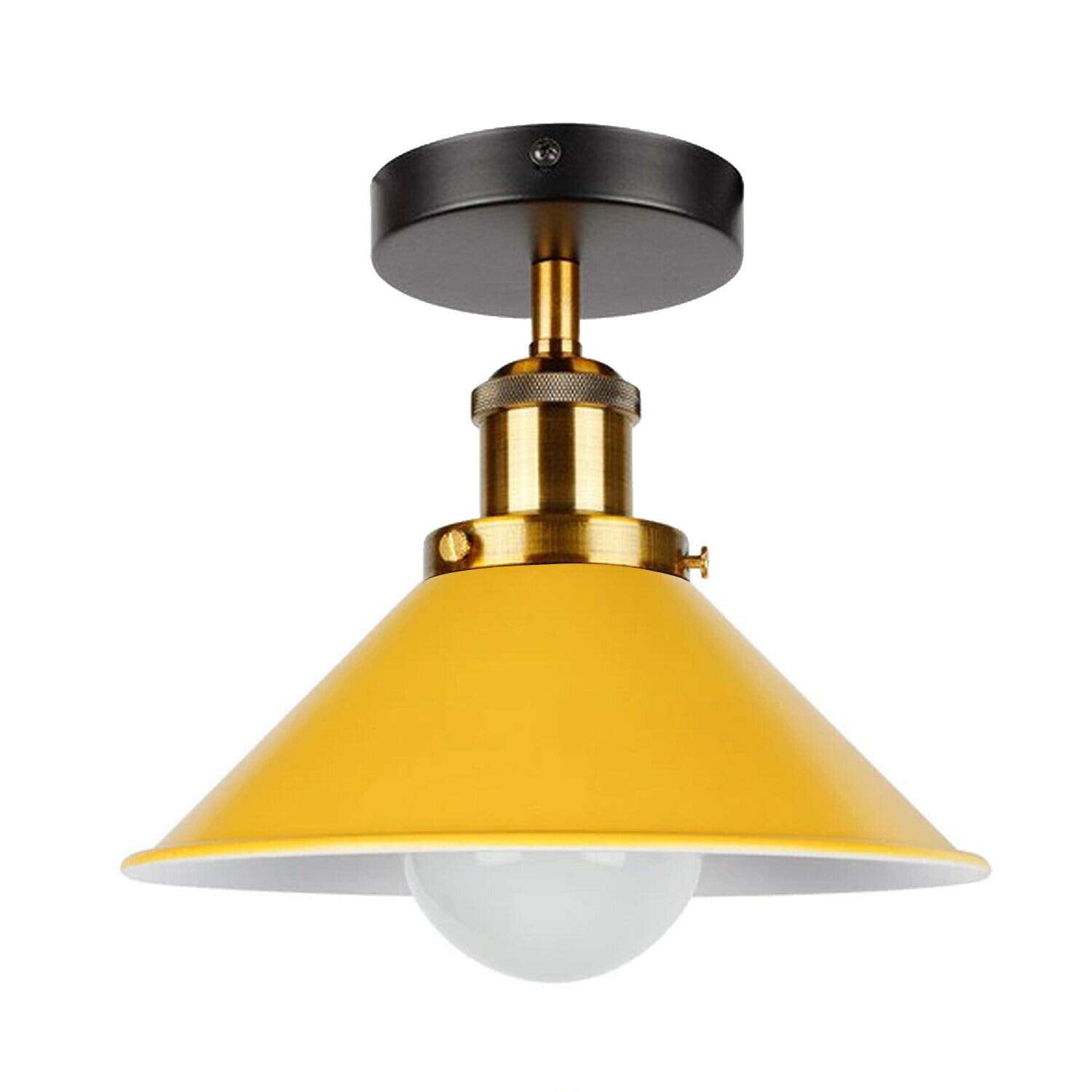 yellow semi flush mount ceiling light
