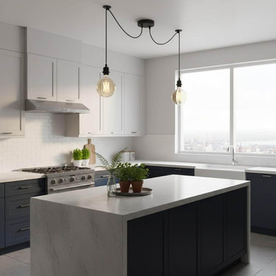 Spiral 2 Light Pendant lamp Fitting ~6432