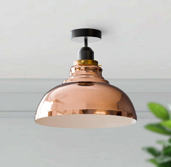 E27 Semi Flush Mount Lighting ~6167 – Chrome