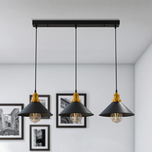 E27 Metaal Hanglamp 3 Lampen In Hoogte Verstelbaar ~6068