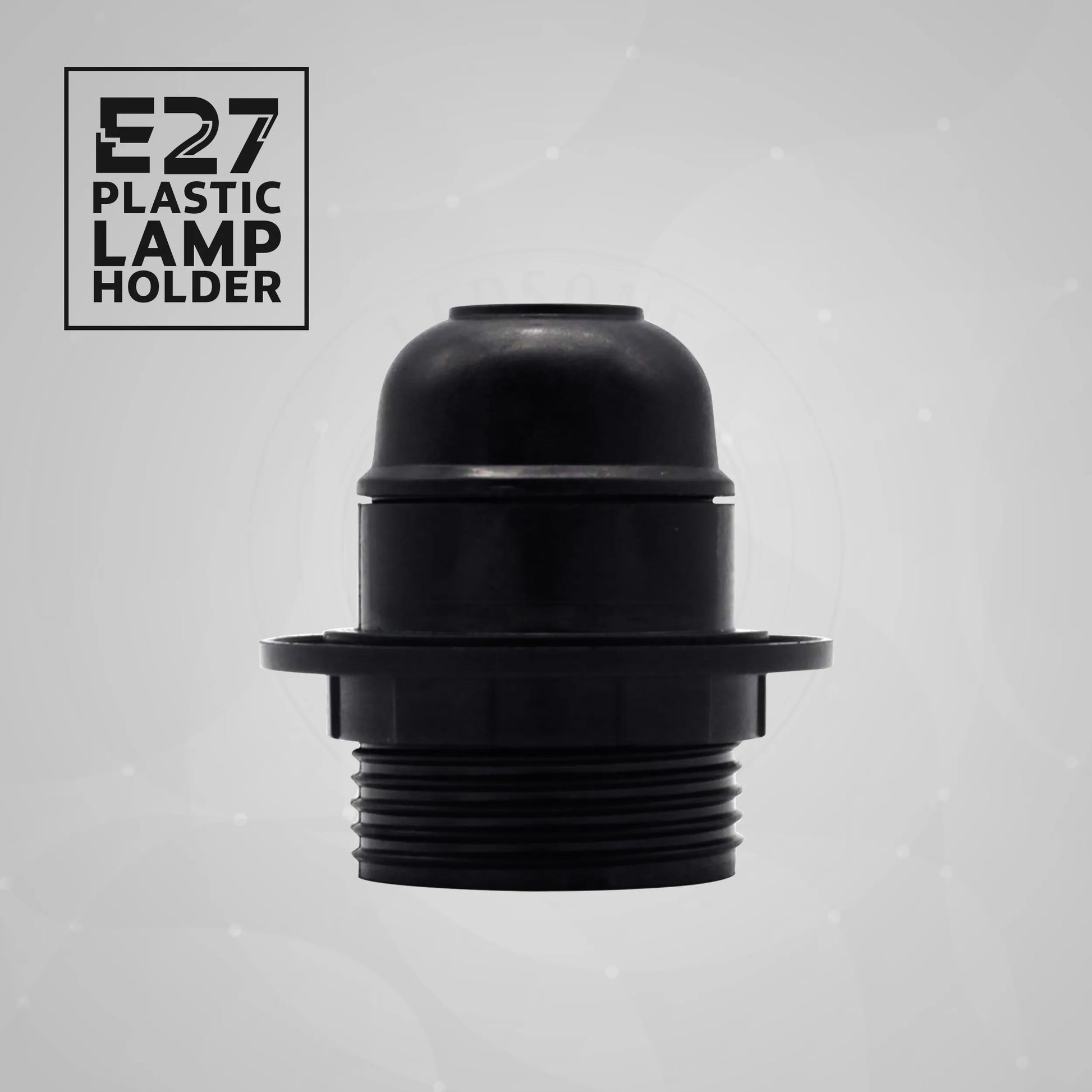 3Pack E27 Light Bulb Pendant Socket Holder,Screw Black Plastic Lamp holder~4392