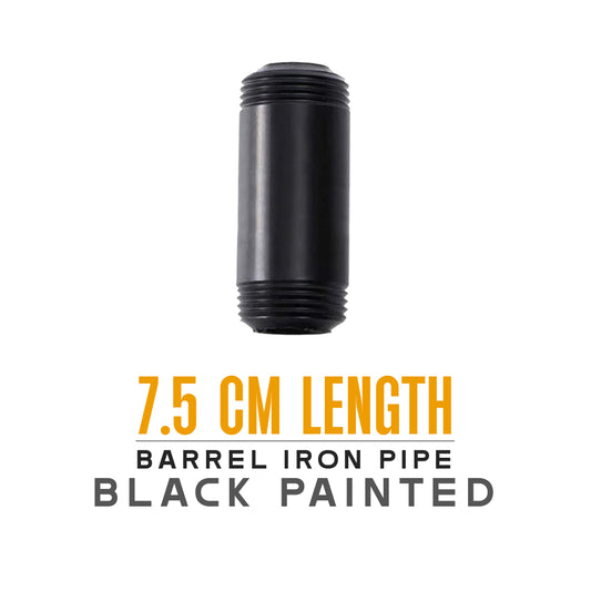 7.5cm BSP Black Malleable Tubing iron threaded pipe Light Fittings~3538