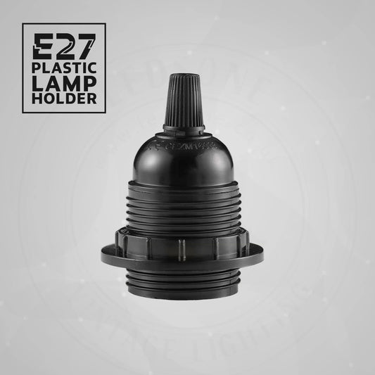 E27 Light Bulb,Pendant Socket Holder Edison Screw Black Plastic Lamp holder ~4375