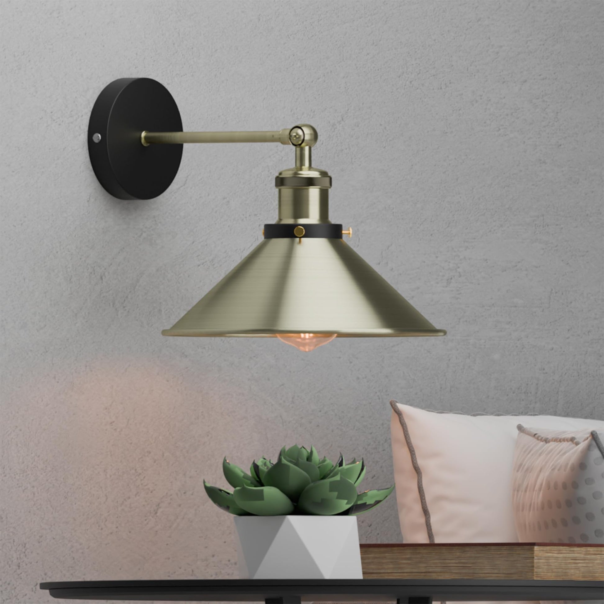 wall brass lights living light