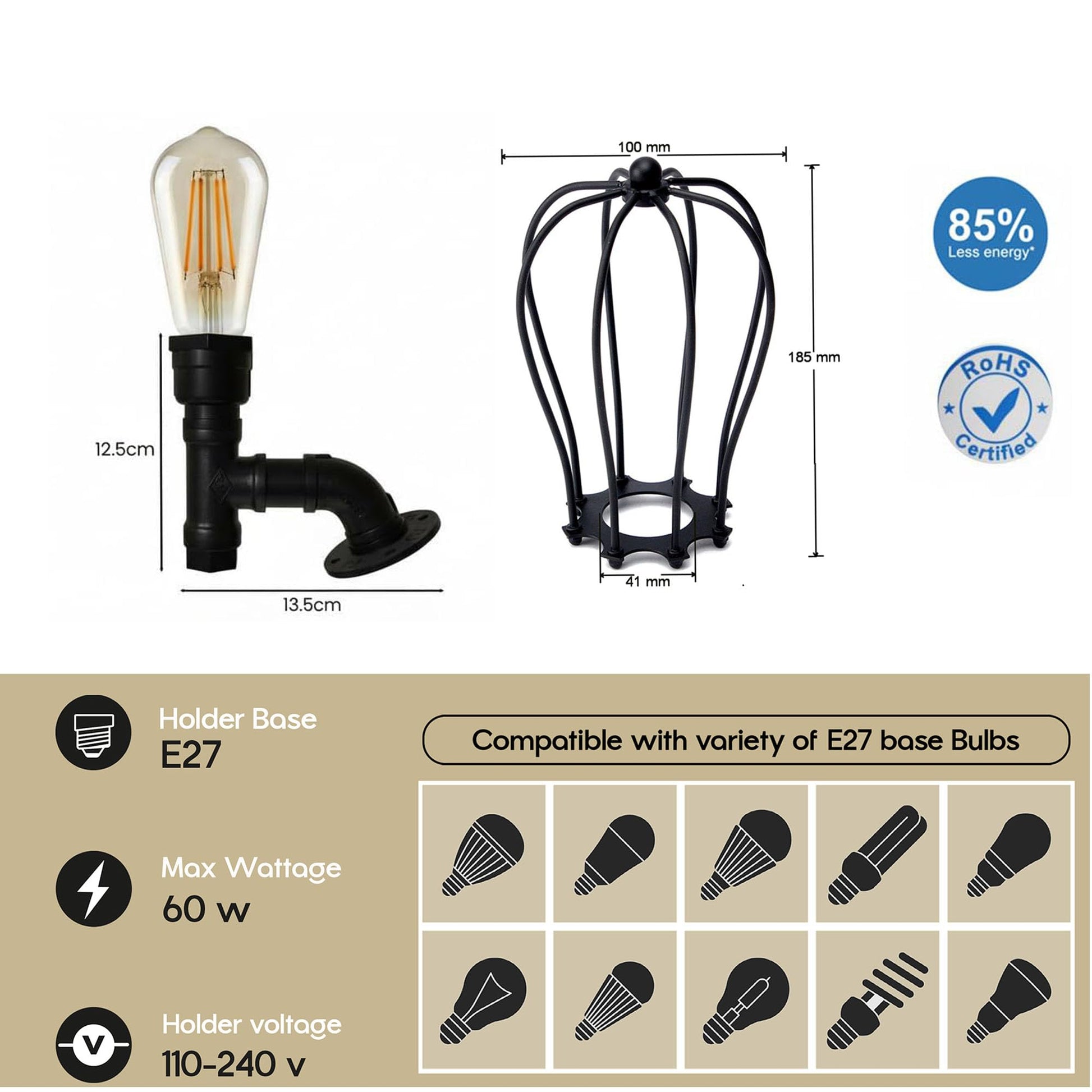 lamp steampunk pipe industrial