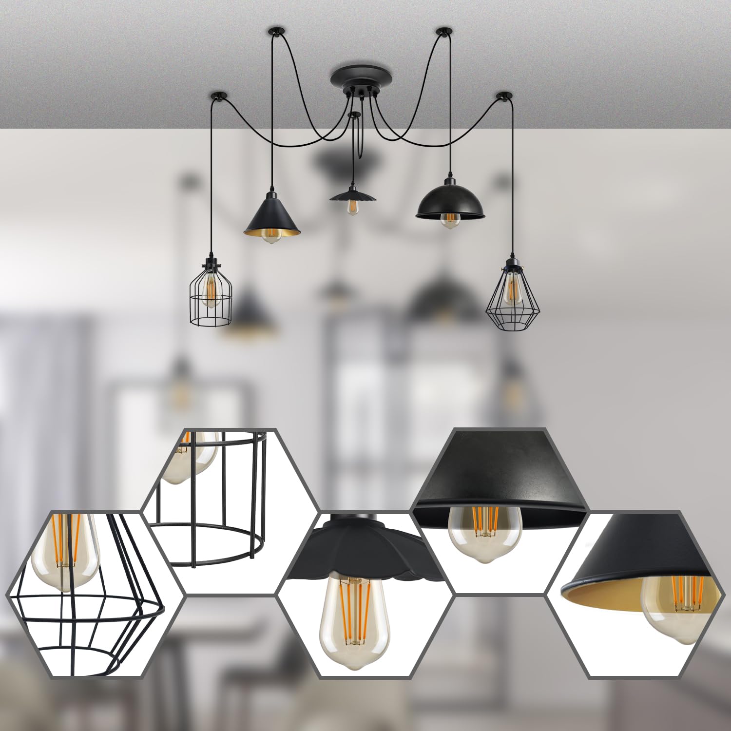 light multi ceiling spider