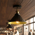 Black Semi Flush Mount Ceiling Light ~6566