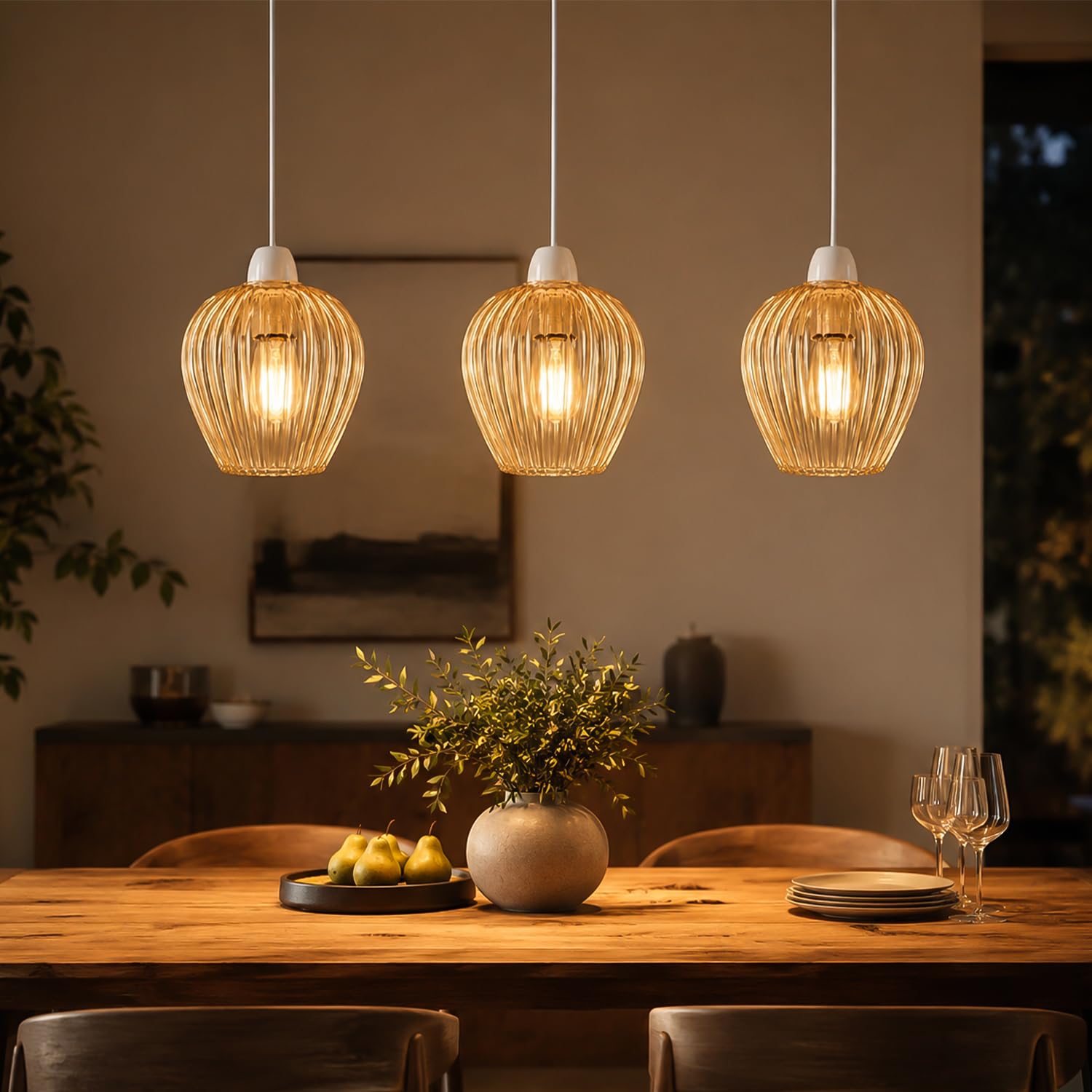 ceiling ribbed light shade