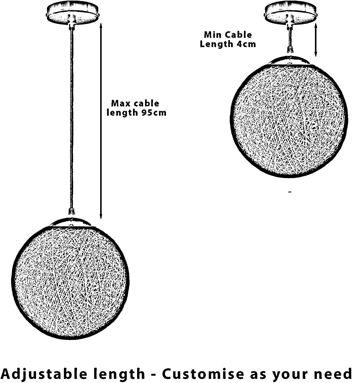 Diagram of a ceiling light fixture