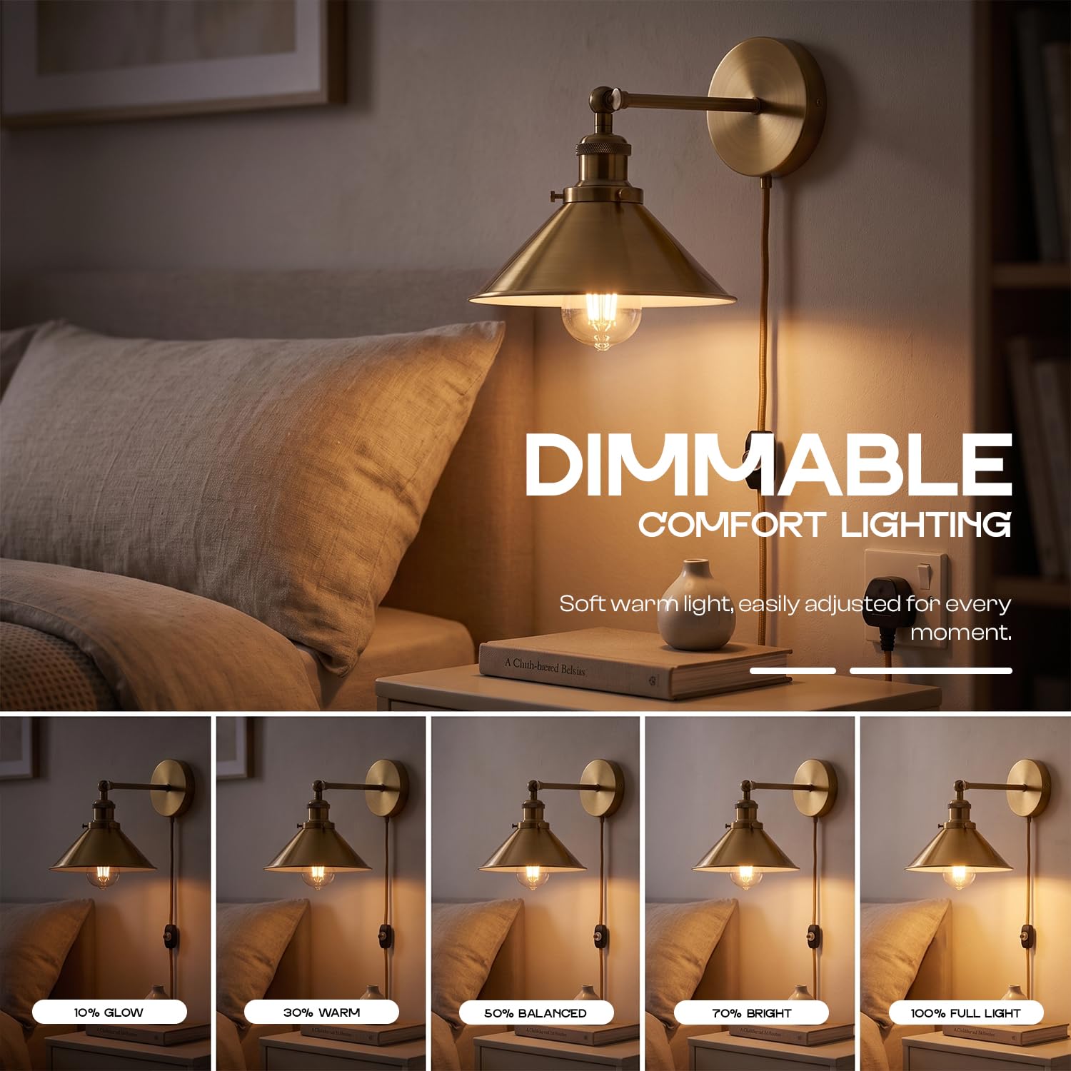 in wall industrial lamp bedroo