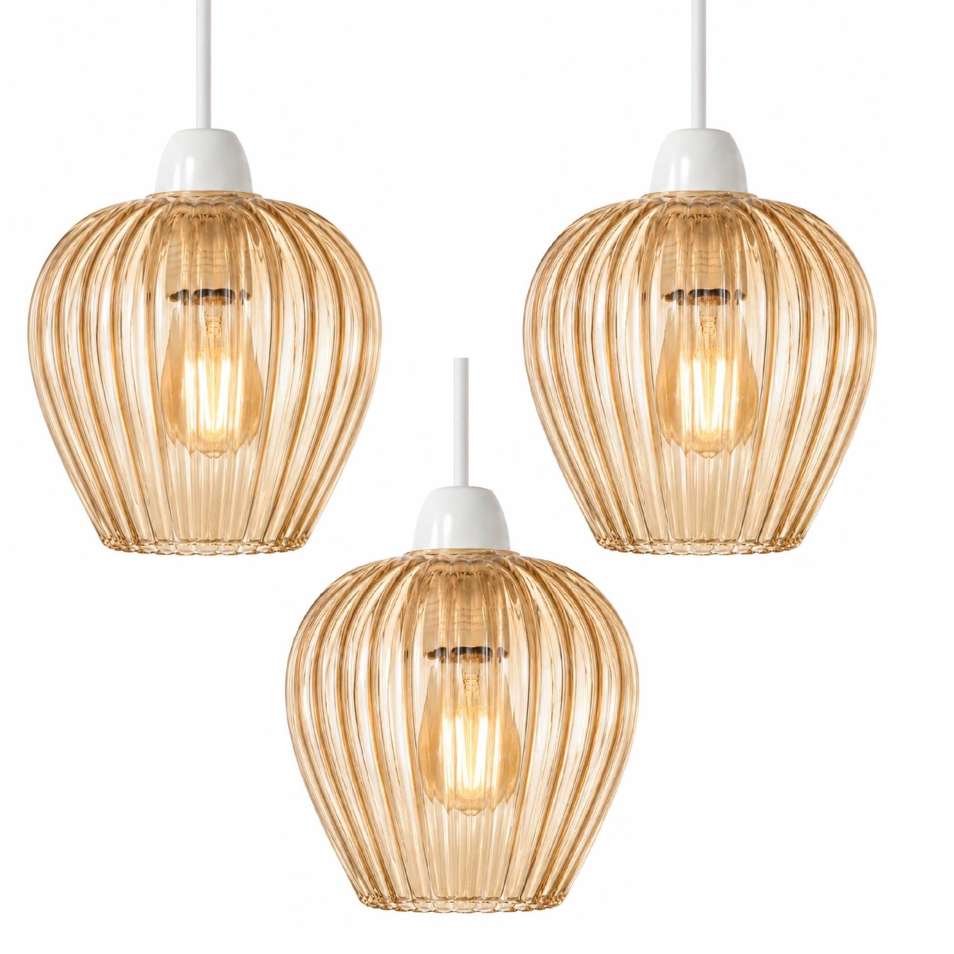 ceiling ribbed light shade