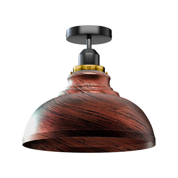 E27 Semi Flush Mount Lighting ~6167 – Rustic Red