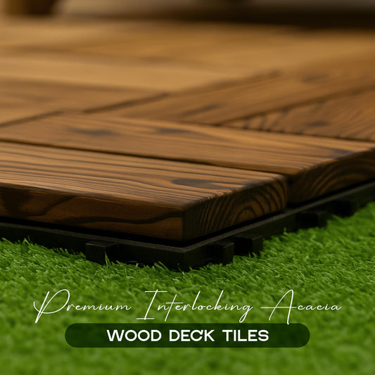 Outdoor Wooden Look Composite Decking Tiles 30cm ~6355