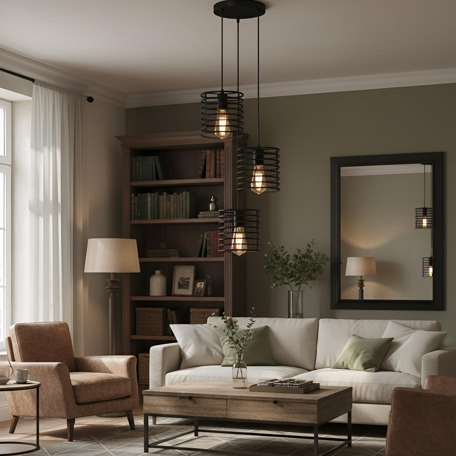 lamp light rose single hanging