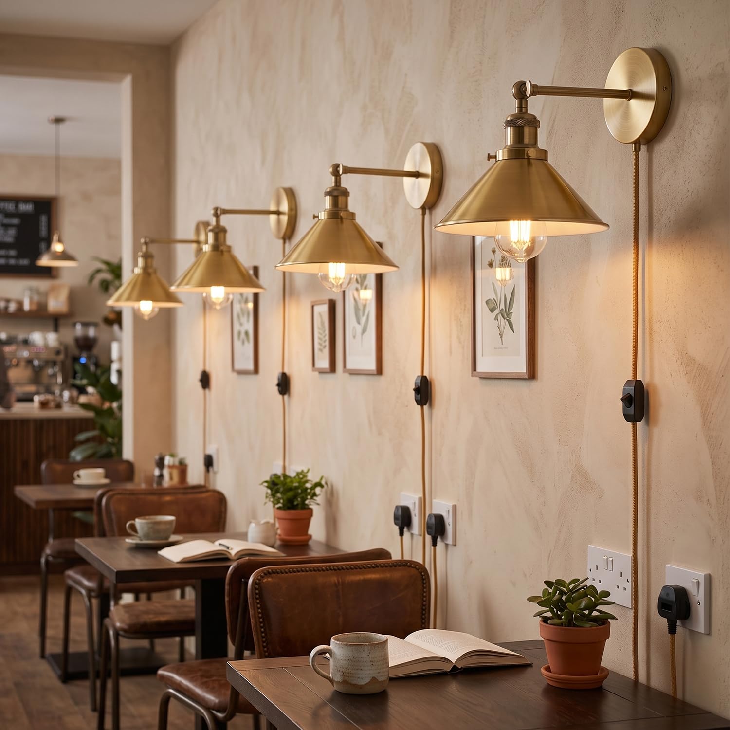 in wall industrial lamp bedroo