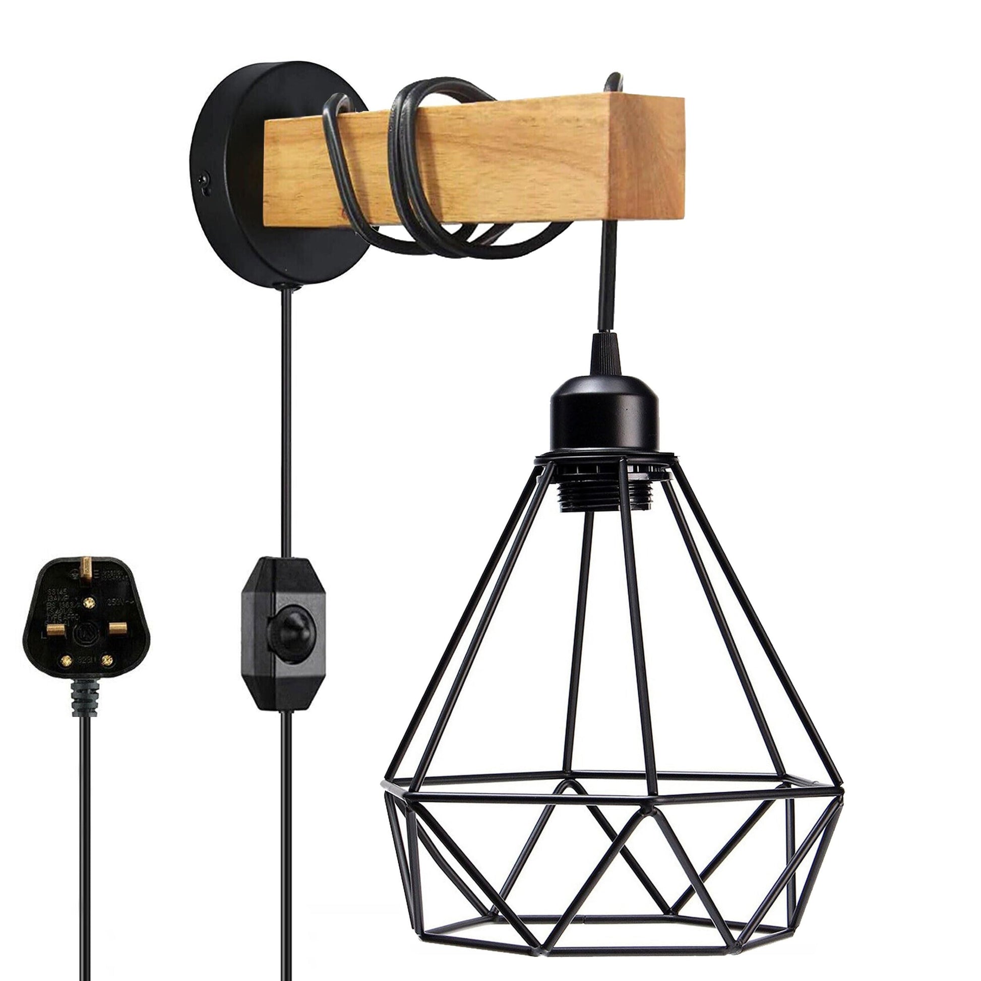 light with edison wall rustic