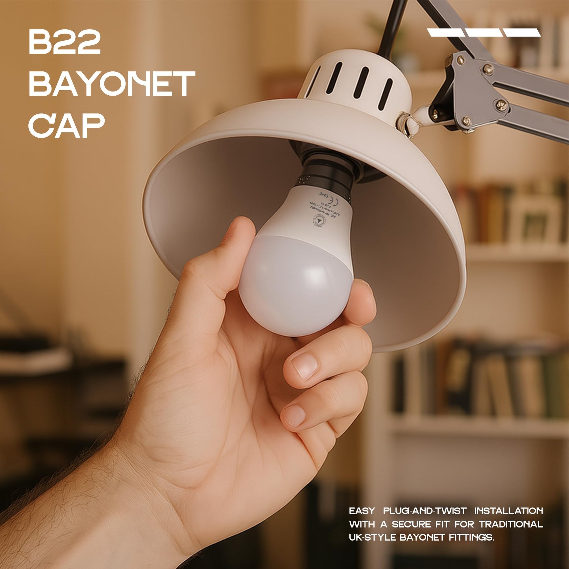 a60 bc non-dimmable 22w f