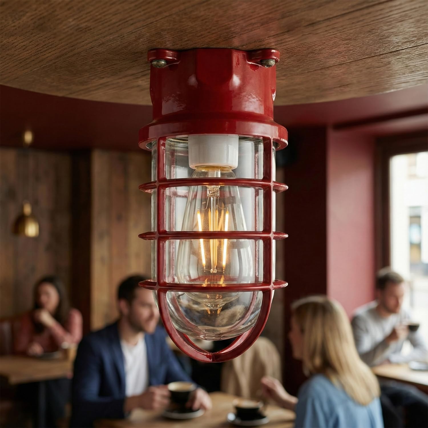 industrial light flush vintage