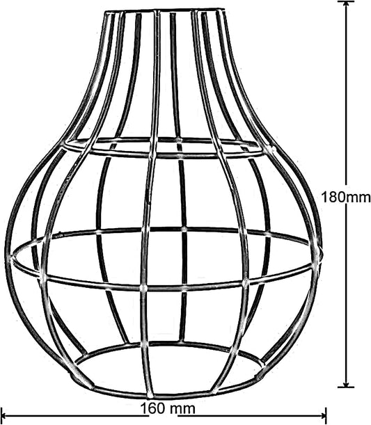 Wire Cage Brushed Copper Vintage Ceiling Light~2847