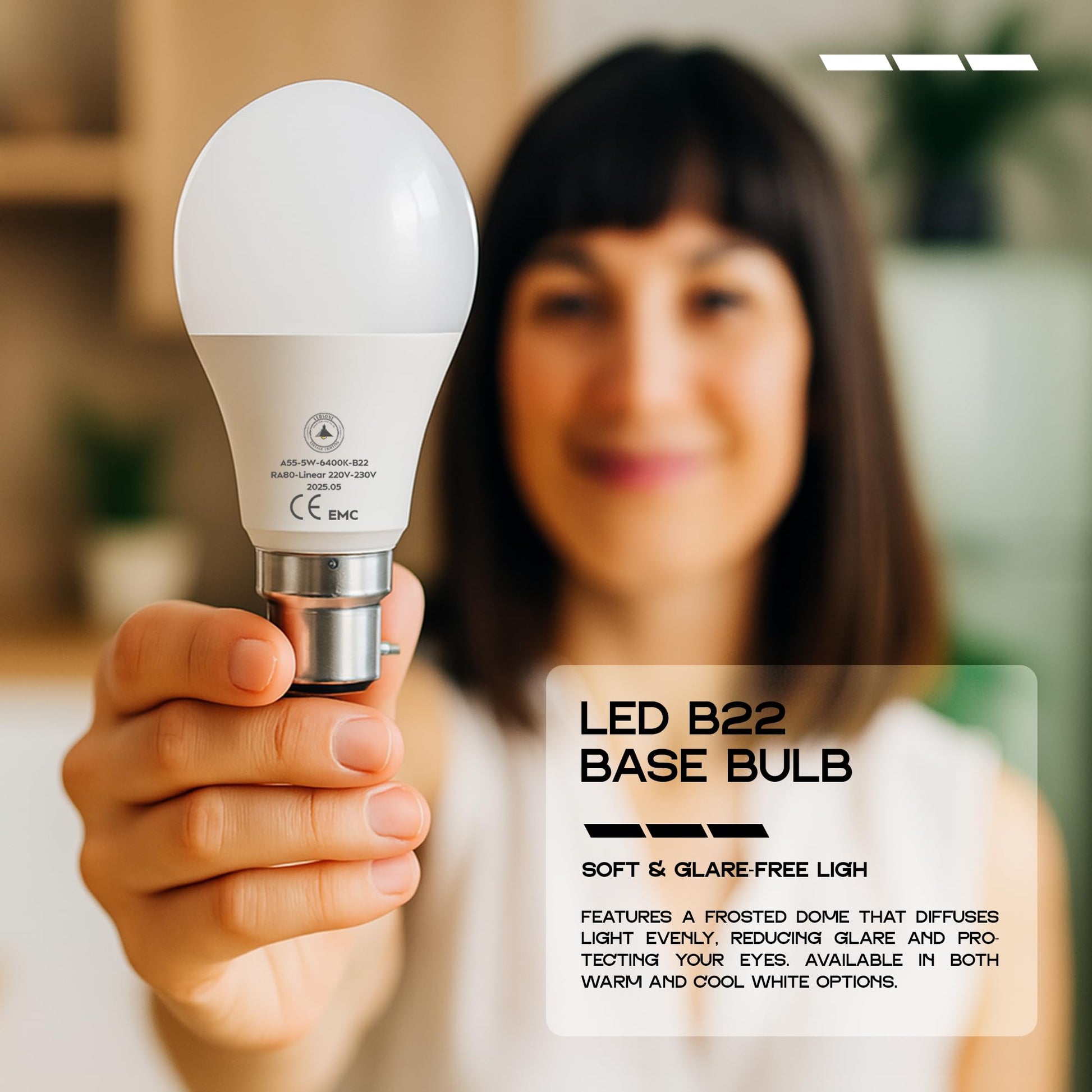 a60 bc non-dimmable 22w f