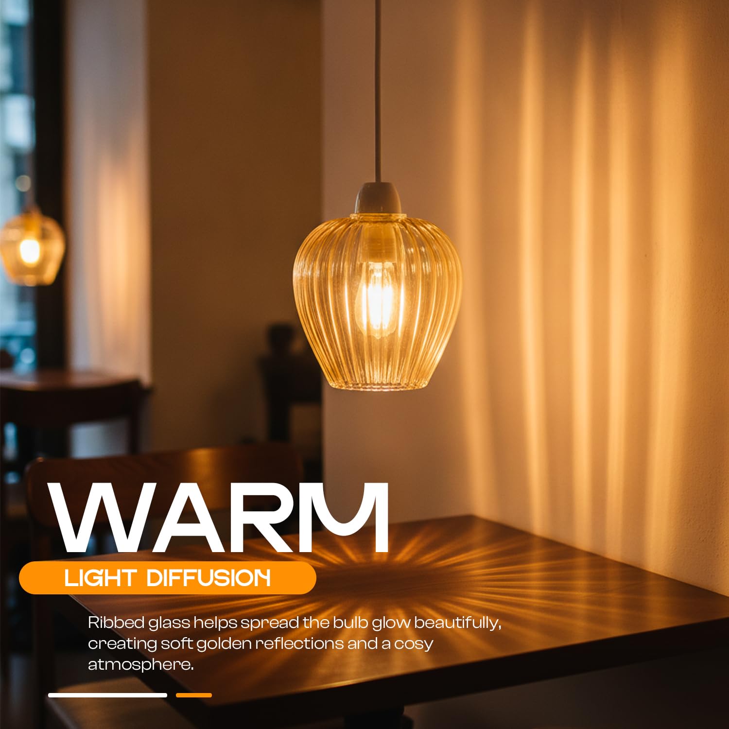 ceiling ribbed light shade