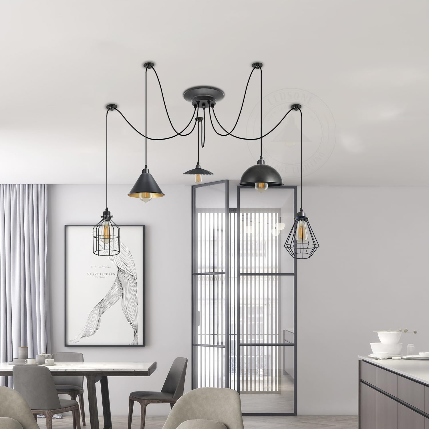 light multi ceiling spider