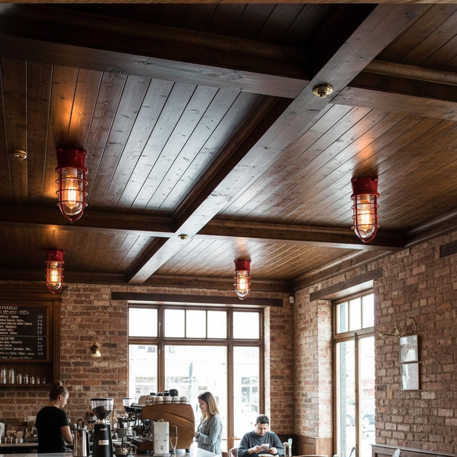 industrial light flush vintage