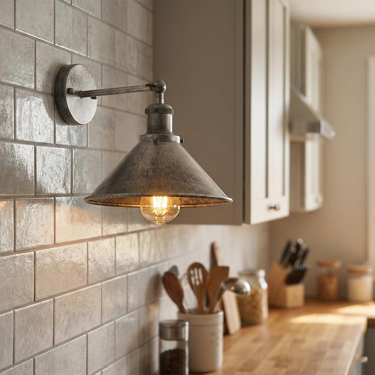 wall industrial shade lighting