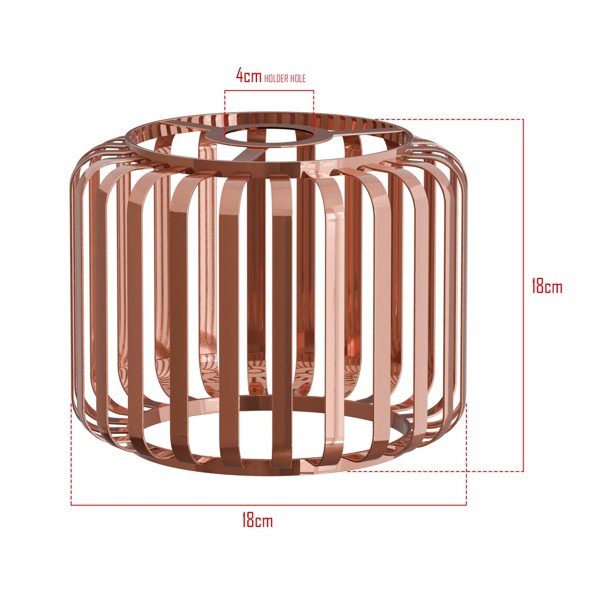 shade chrome cage copper light