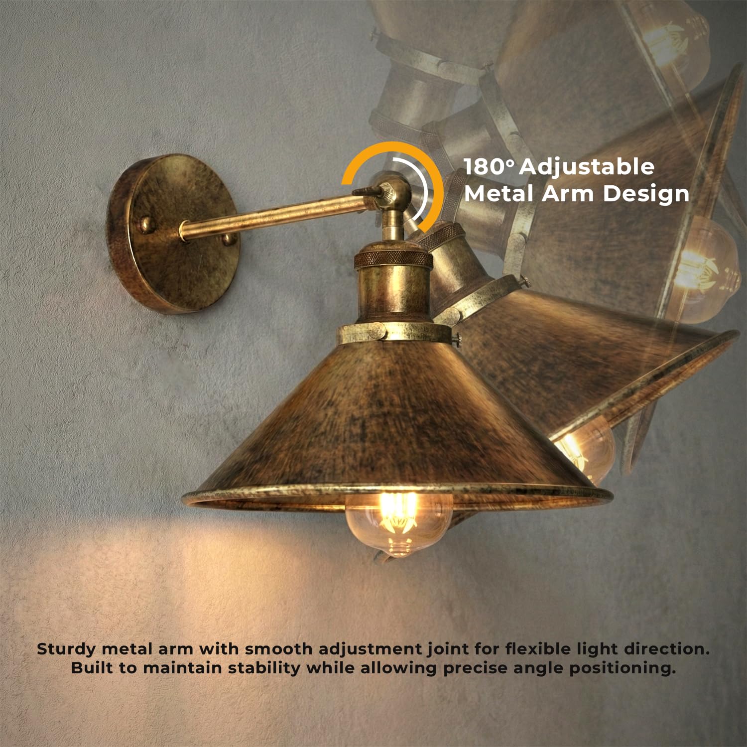 wall industrial shade lighting